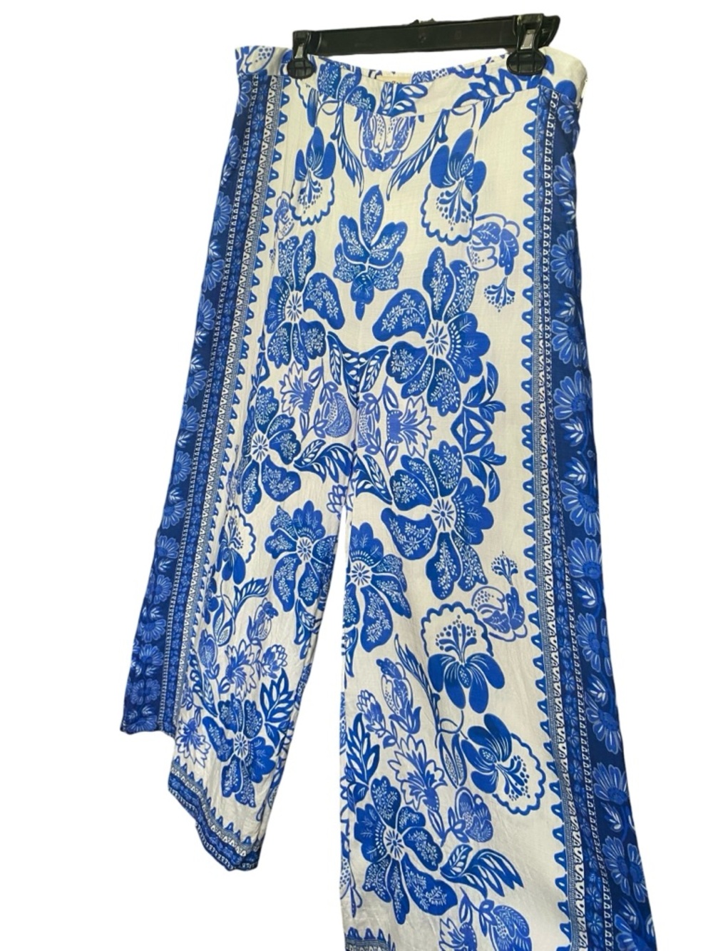 Umgee Blue Floral Flowy Boho Pants Beach Cottagecore Womens Plus Size 2XL NWT - Picture 2 of 8